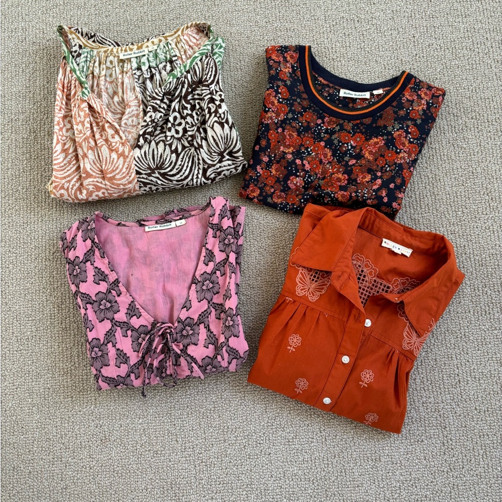 Bundle of 4 Roller Rabbit Tops XS